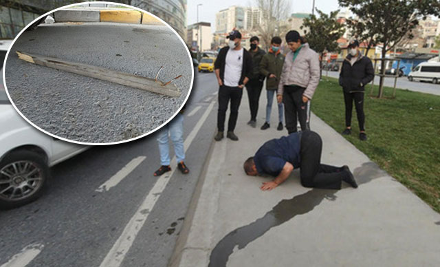 Tartıştığı kişiyi çivili sopayla dövdü