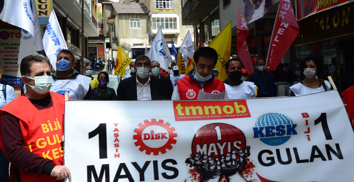 Hakkari'de 1 Mayıs basın açıklaması ile kutlandı