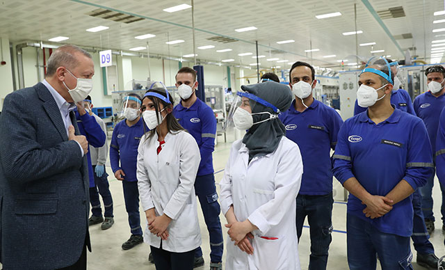 Erdoğan işçilerle buluştu