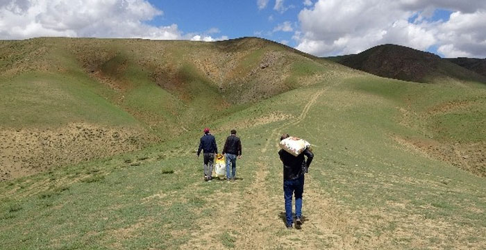 Hayvanlar için doğaya yem bırakıldı