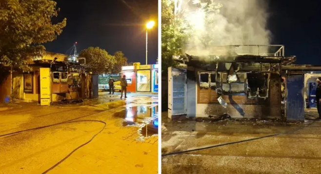 Halk Ekmek büfesini yakan şüpheli yakalandı