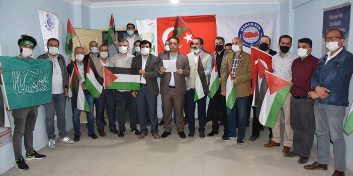 İsrail'in Mescid-i Aksa'ya yönelik saldırıları Hakkari'de protesto edildi