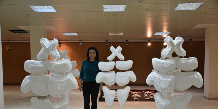 Hakkari'de heykeltıraş Firdevs Sağlam ikinci sergisini açtı