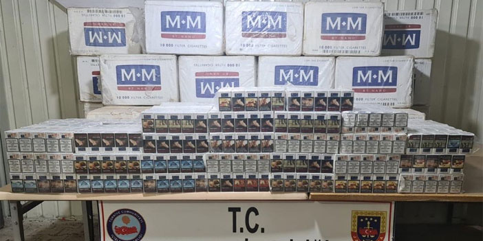 Derecik'te  25 bin 140 paket kaçak sigara ele geçirildi
