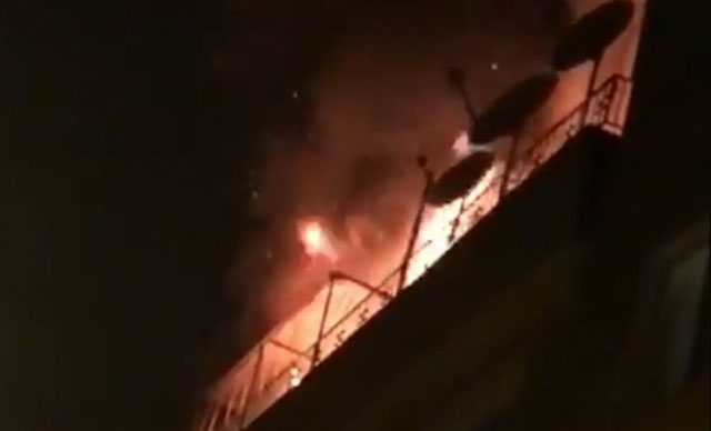 5 katlı apartmanda yangın