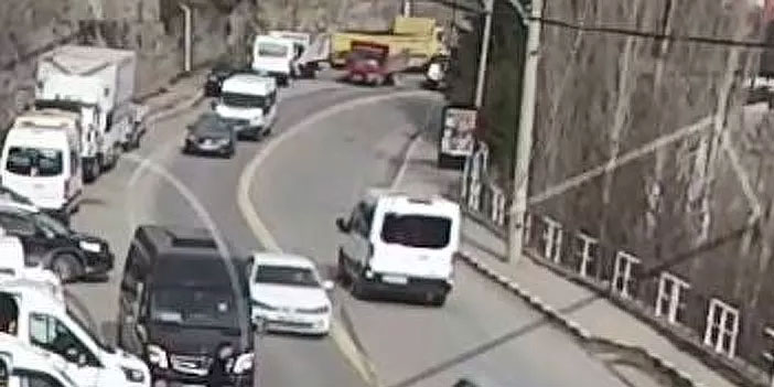 Talihsiz kaza: 2 saniye içinde iki farklı araç çarptı