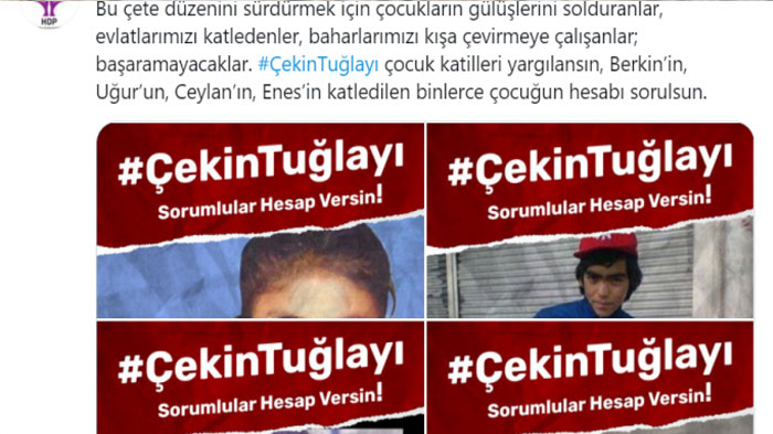 HDP'den ‘Çekin Tuğlayı’ kampanyası