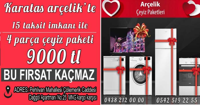 Karataş Arçelik'te Çeyiz kampanyası