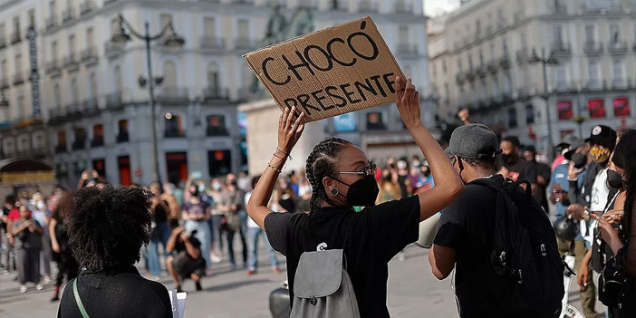 Madrid'te ırkçılık karşıtı gösteri düzenlendi