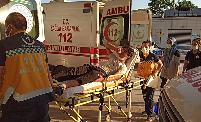 Elektrikli bisiklet yayaya çarptı