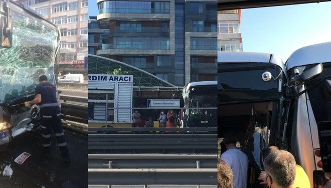 Metrobüs kaza yaptı