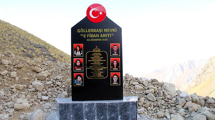 Yüksekova'da Kazada hayatını kaybeden 6 kişi için askerler anıt yaptı