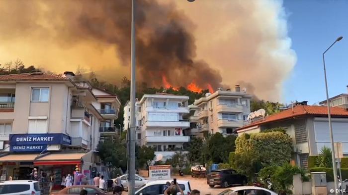 Marmaris'te orman yangını