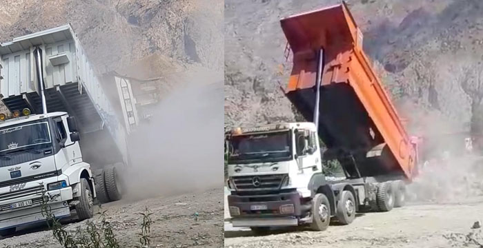 Hakkari'de mahalle sakinlerinden hafriyat tepkisi!