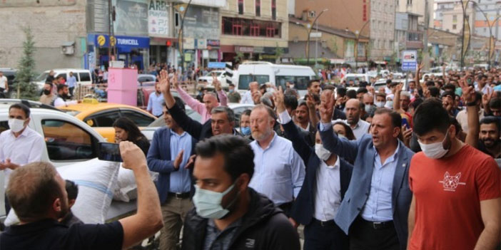 Konya'daki saldırı Yüksekova'da protesto edildi