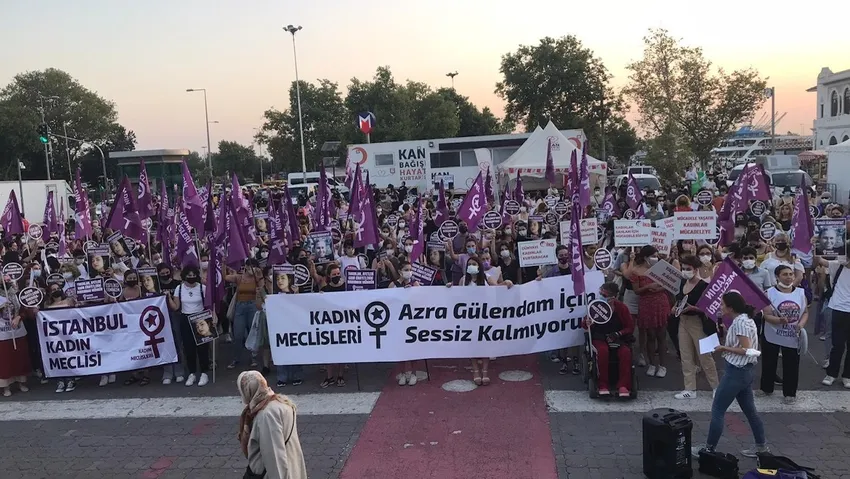 Kadıköy'de Azra Gülendam Haytaoğlu için eylem