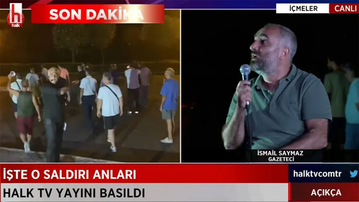 Halk TV canlı yayınına baskın!