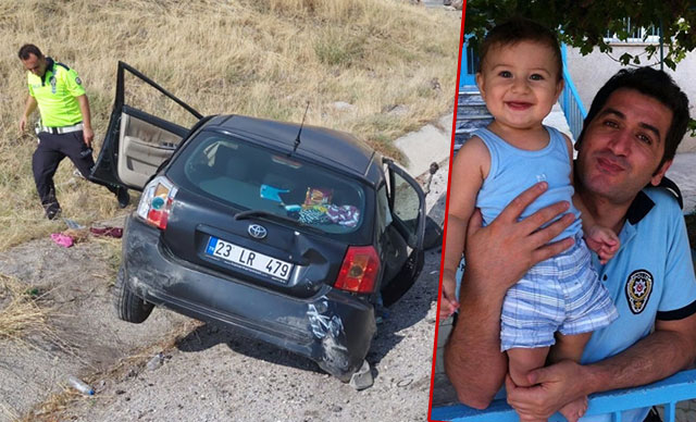 Şarampole devrilen otomobildeki polis memuru öldü, eşi ve 2 çocuğu yaralandı