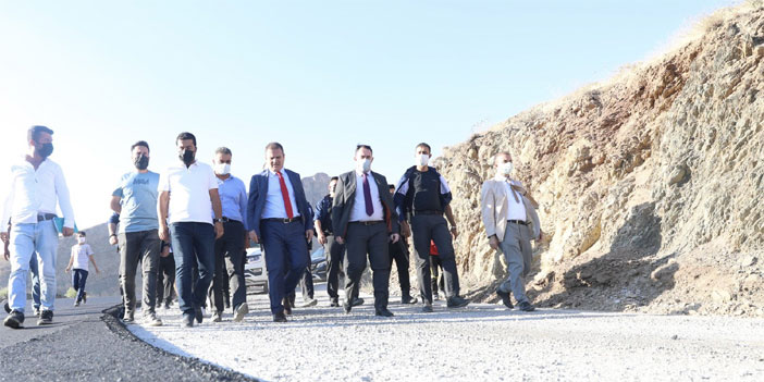 Vali Akbıyık, asfalt çalışmalarını denetledi