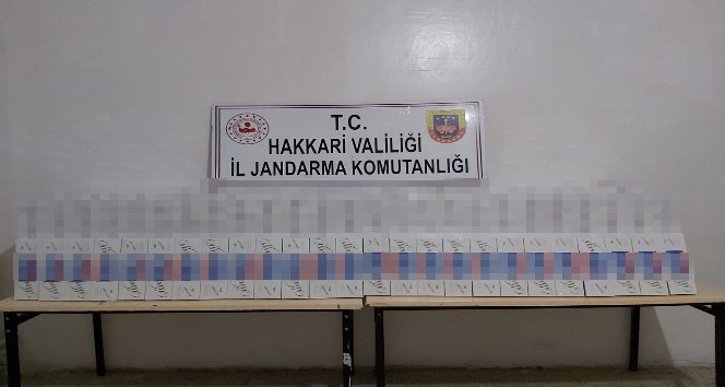 Şemdinli'de 9 bin 500 paket kaçak sigara ele geçirildi