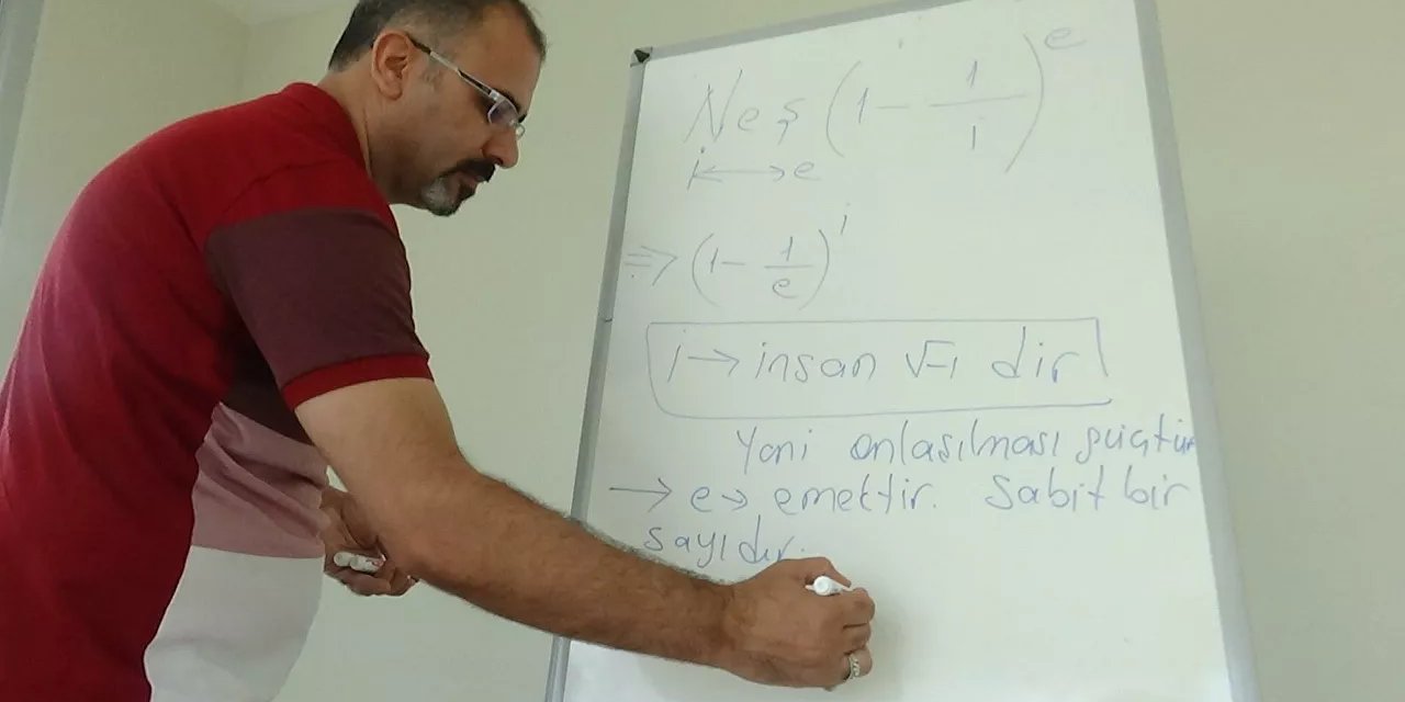 Diyarbakırlı matematik öğretmeni, geometride nokta ve doğrunun olmadığını iddia etti