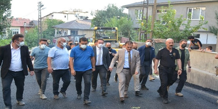Vali Akbıyık, asfalt çalışmalarını denetledi