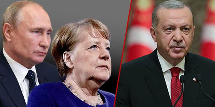 Erdoğan Putin ve Merkel'le görüştü
