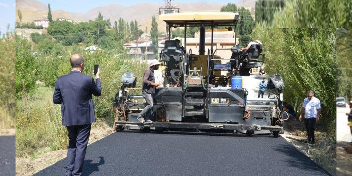 Esendere beldesinin yolları sıcak asfaltla kaplanıyor