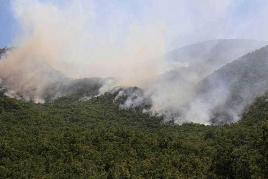 Dersim'de yangın Ovacık köylerine kadar ulaştı