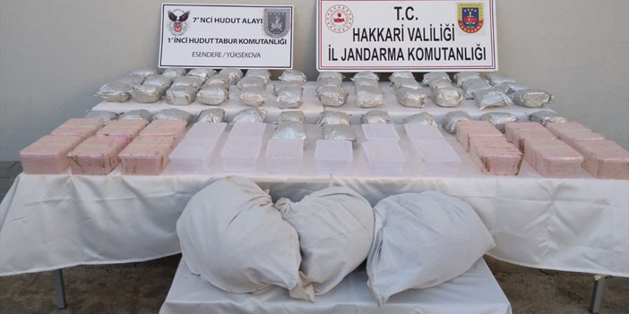 Hakkari'de 98 kilo 600 gram uyuşturucu ele geçirildi