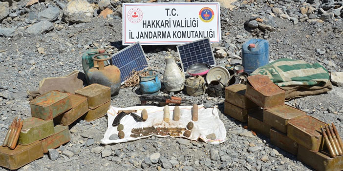 Hakkari'de silah ve mühimmat ele geçirildi