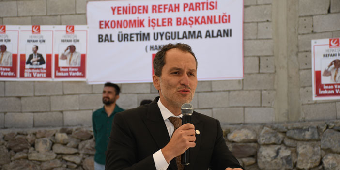 Yeniden Refah Partisi Genel Başkanı Erbakan, Hakkari'de konuştu: