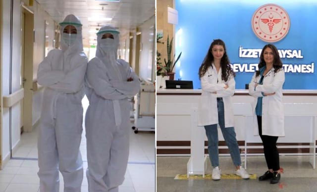 Doktor anne- kız, aynı koronavirüs servisinde görev yapıyor
