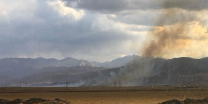 Yüksekova Nehil sazlığında yine yangın çıktı