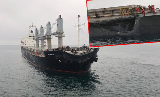 İki gemi çarpıştı