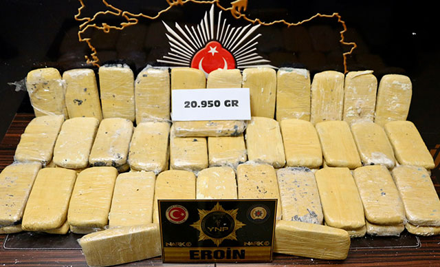 20 kilo 950 gram eroin ele geçirildi, 1 kişi tutuklandı