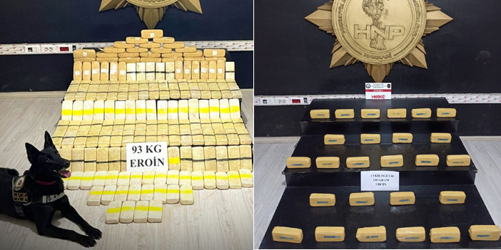 Hakkari'de 2 ayrı uyuşturucu operasyonunda 106 kilo eroin ele geçirildi