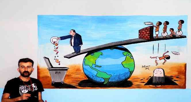 Yüksekovalı ressamdan anlamlı resimler