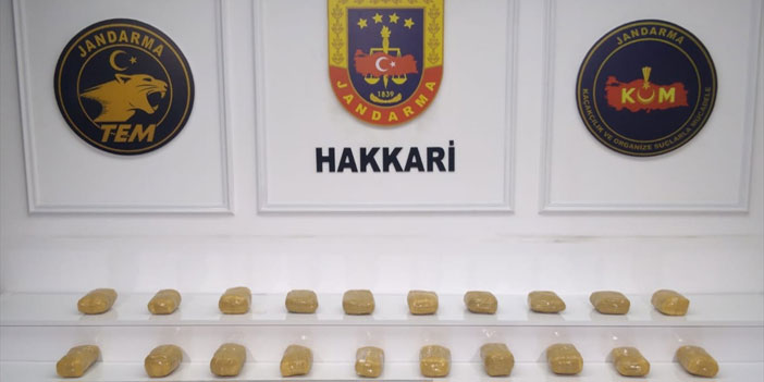 Hakkari'de 20 kilogram eroin ele geçirildi