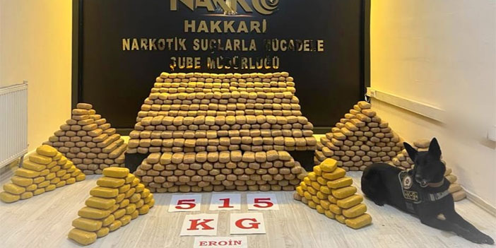 Yüksekova'da 515 kilo eroin ele geçirildi