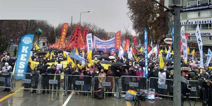 KESK Ankara ve İstanbul'da miting düzenledi