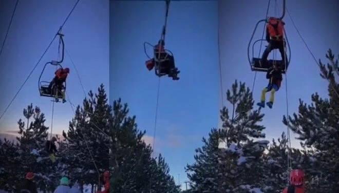 Telesiyejde mahsur kaldılar