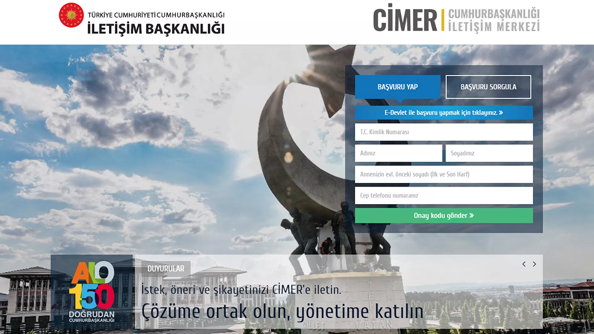 CİMER'e rekor başvuru