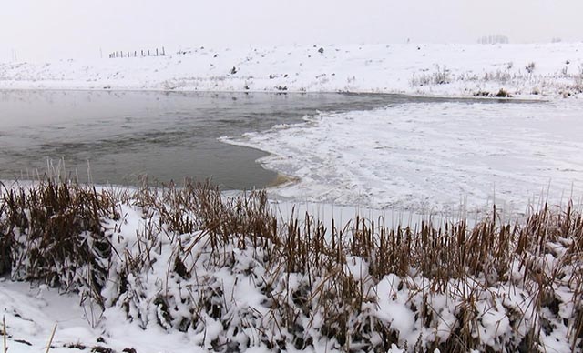 Nehir, dere ve göletler buz tuttu