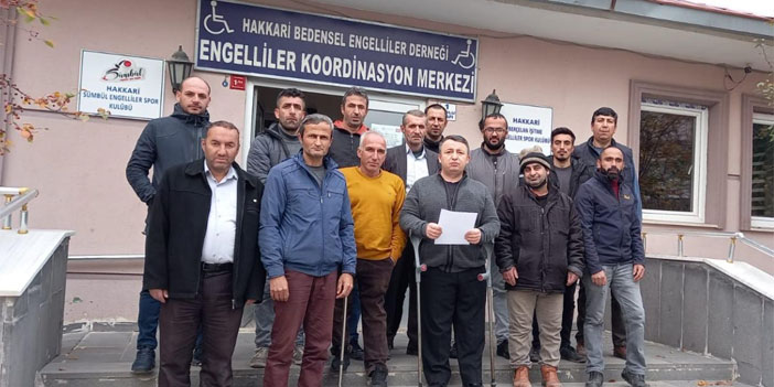 Hakkarili engelliler o karara tepkili