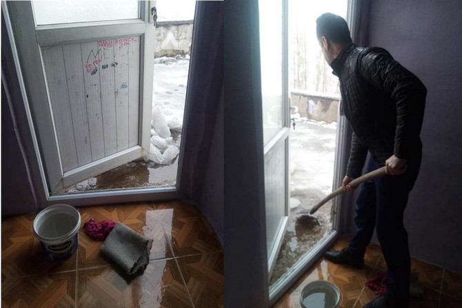 Hakkari'de Kronik hastasının evi sular altında kaldı