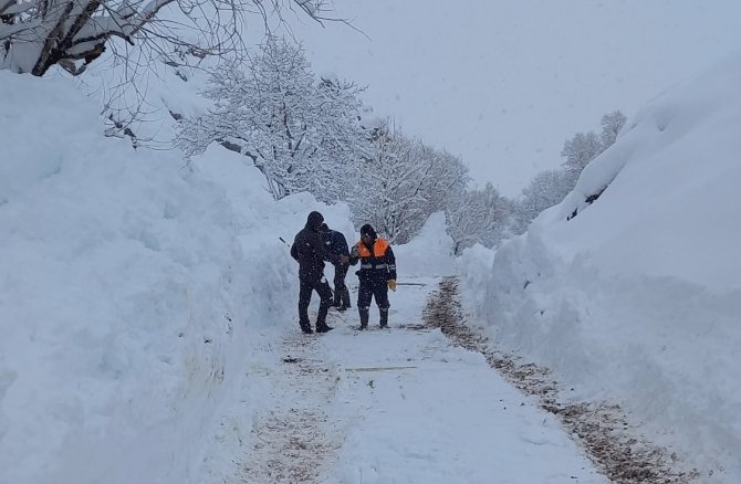 Hakkari’de su kaynakları üzerine çığ düştü