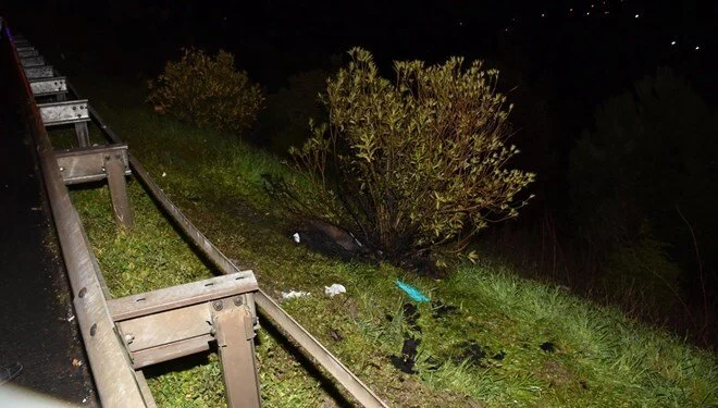 Yol kenarında yanan valizin içerisinden ceset çıktı