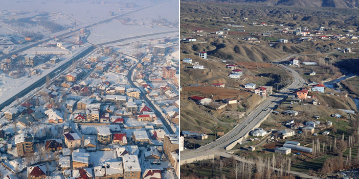 Hakkari'de 2 mevsim bir arada yaşanıyor