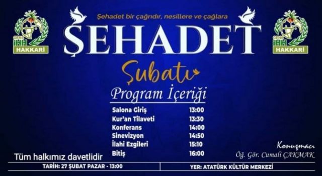 Hakkari İHH'den programa davet
